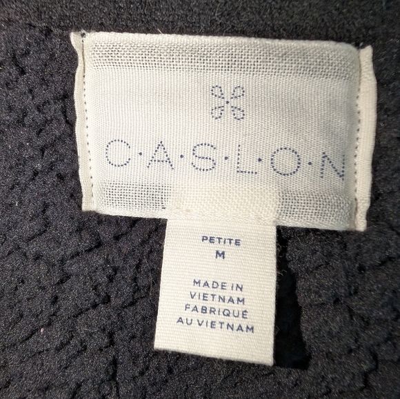 Faux Suede Sherpa Jacket Coat Black Open Front Cozy Everyday Outerwear - Picture 4 of 9